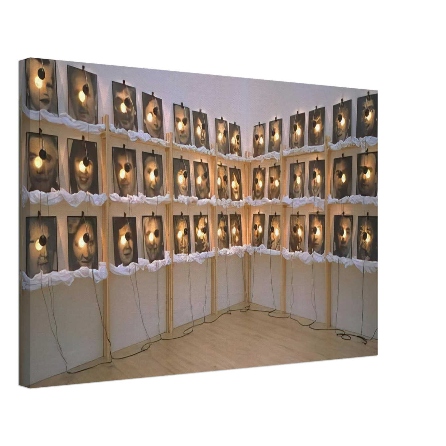 Christian Boltanski - THE RESERVE OF DEAD SWISS 1990 Canvas - 40x60 cm / 16x24 inches-canvas