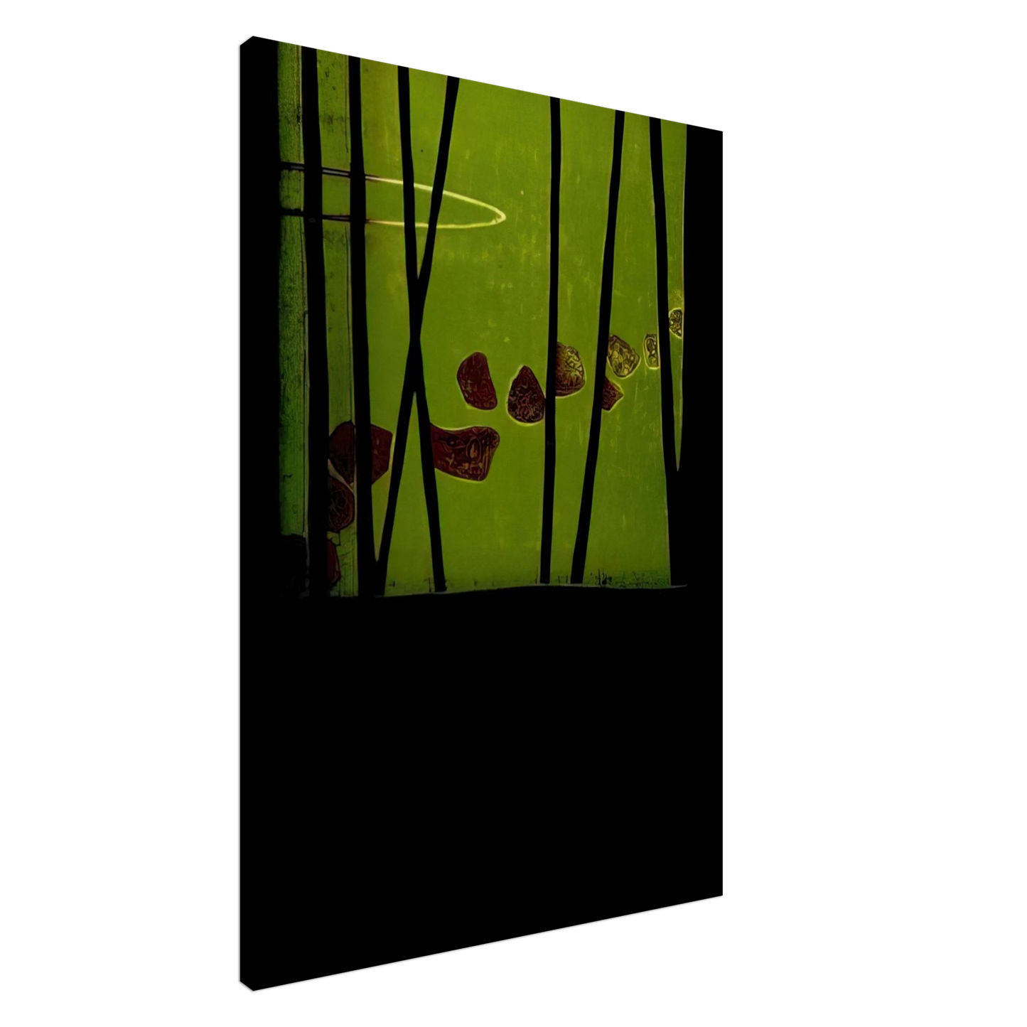 Hiroyuki Tajima - Small Garden - 1967 Canvas - 20x30 cm / 8x12 inches-canvas