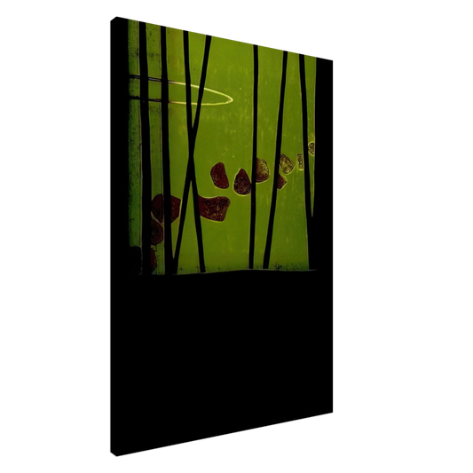 Hiroyuki Tajima - Small Garden - 1967 Canvas - 20x30 cm / 8x12 inches-canvas