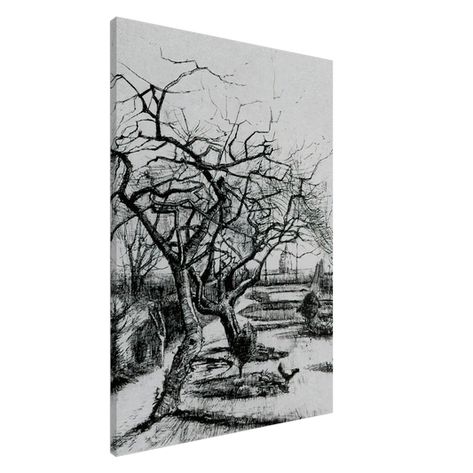 Vincent van Gogh - Parsonage Garden Canvas - 20x30 cm / 8x12 inches-canvas