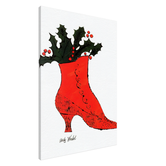Andy Warhol - Untitled  red Boot Wit Holly  Canvas - 20x30 cm / 8x12 inches-canvas