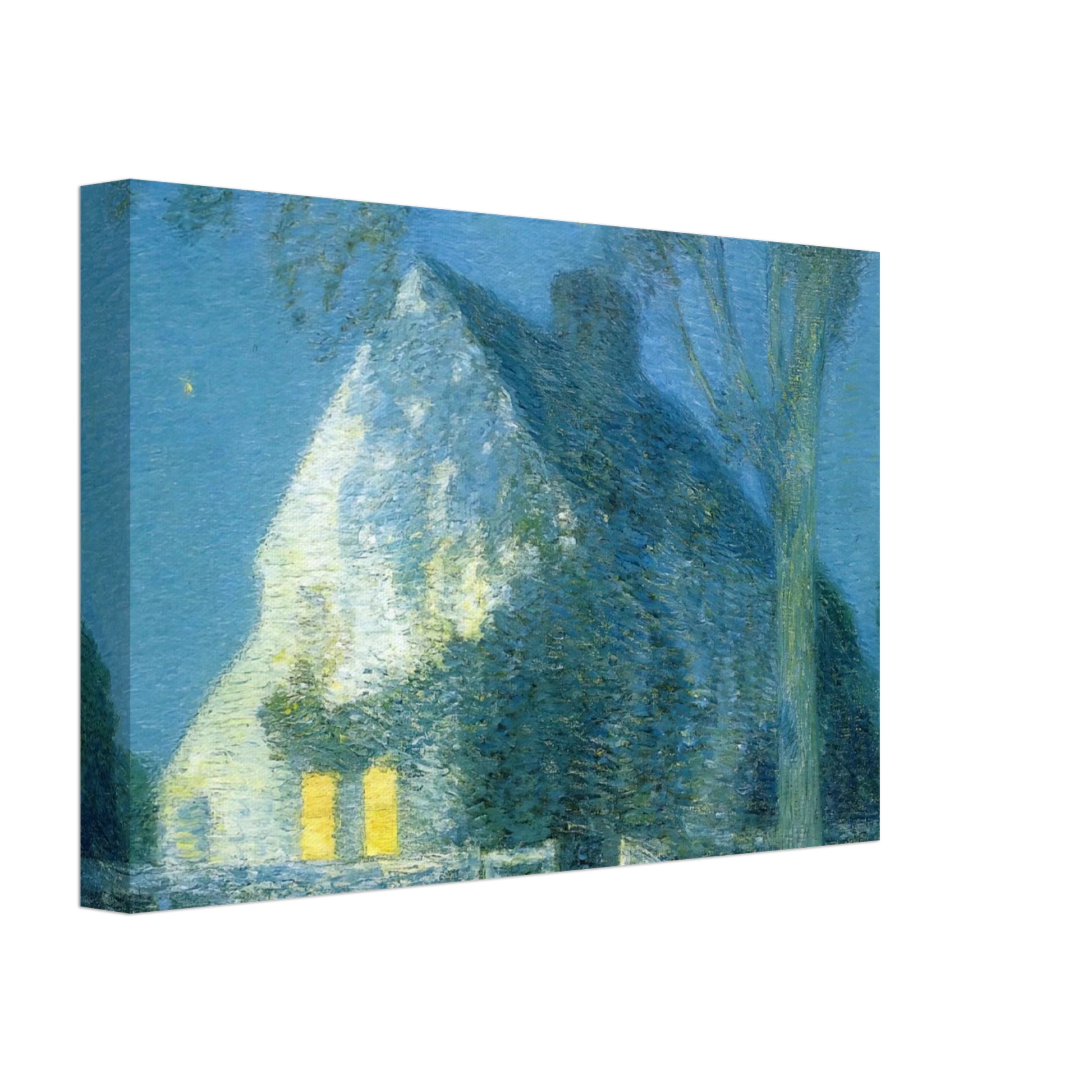 Childe Hassam - Moonlight, the Old House Canvas - 70x100 cm / 28x40 inches-canvas