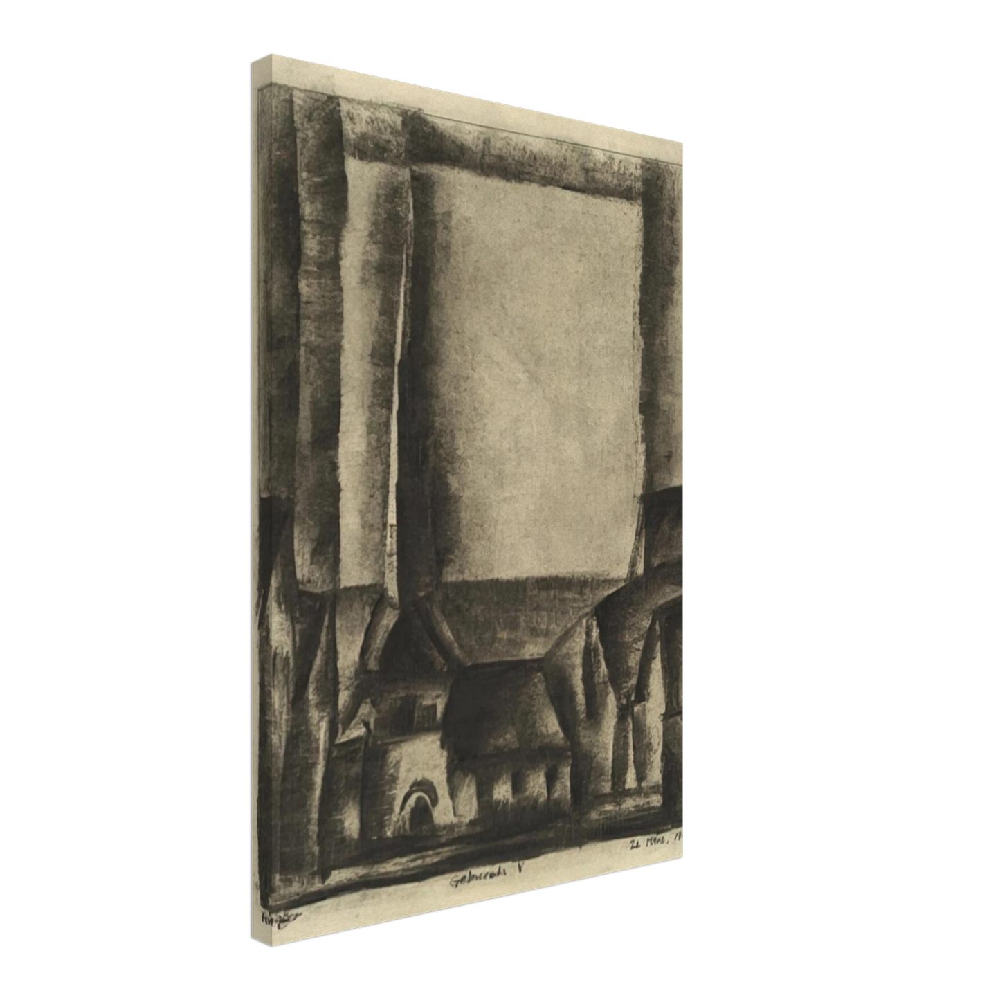 Lyonel Feininger - GELMERODA V 1916 Canvas - 40x60 cm / 16x24 inches-canvas