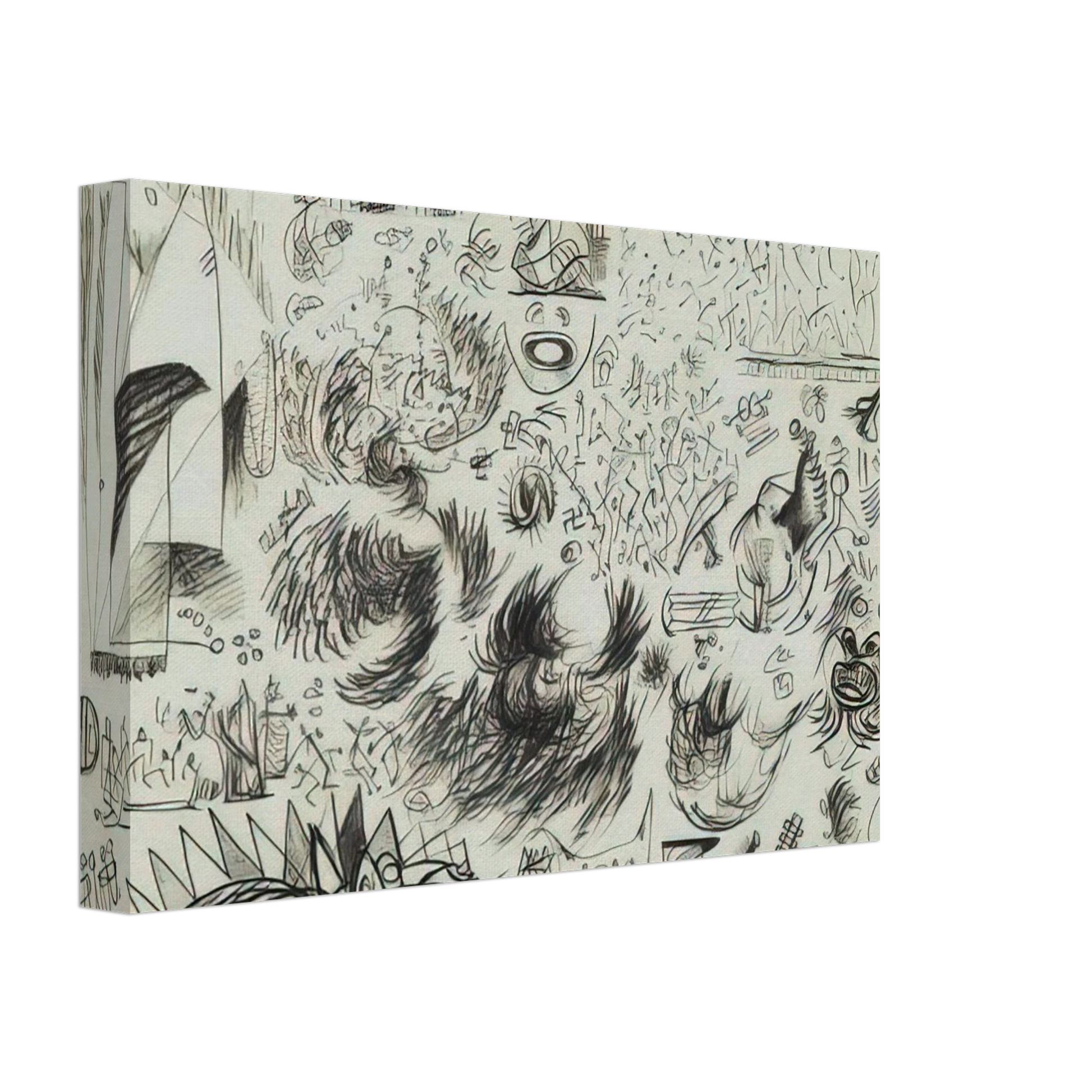 Jackson Pollock - SHEET OF STUDIES 1941 Canvas - 40x60 cm / 16x24 inches-canvas