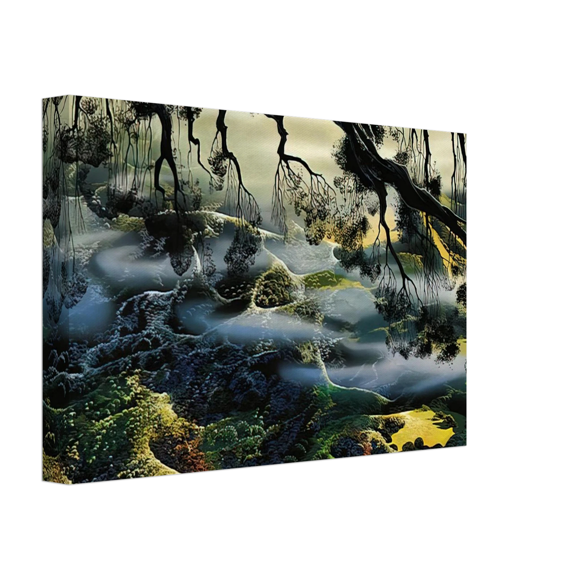 Eyvind Earle - Fog Passes By Canvas - 40x60 cm / 16x24 inches-canvas