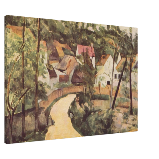 Paul Cezanne - A Turn in the Road Canvas - 20x30 cm / 8x12 inches-canvas