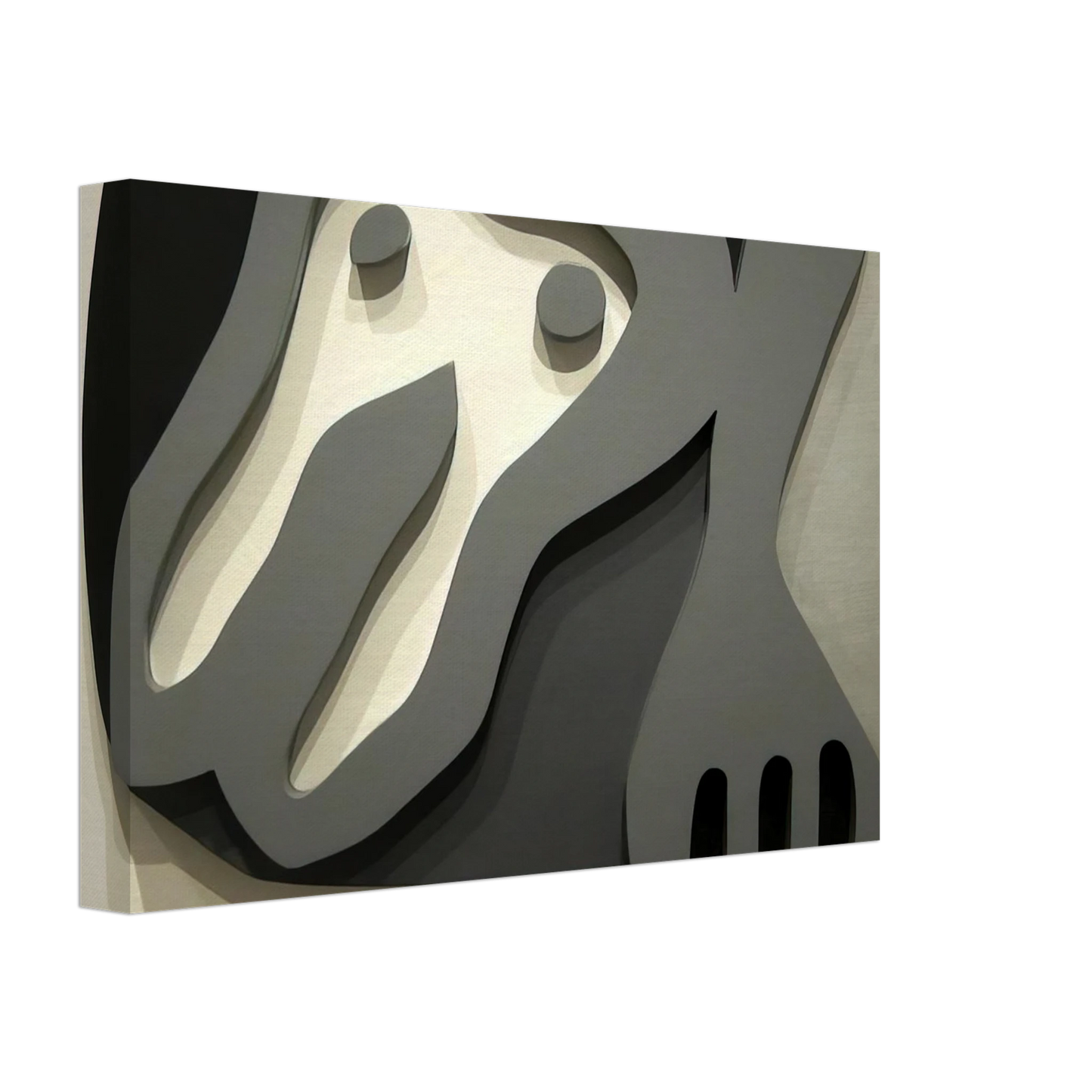 Jean Arp - Shirt Front and Fork Canvas - 40x60 cm / 16x24 inches-canvas