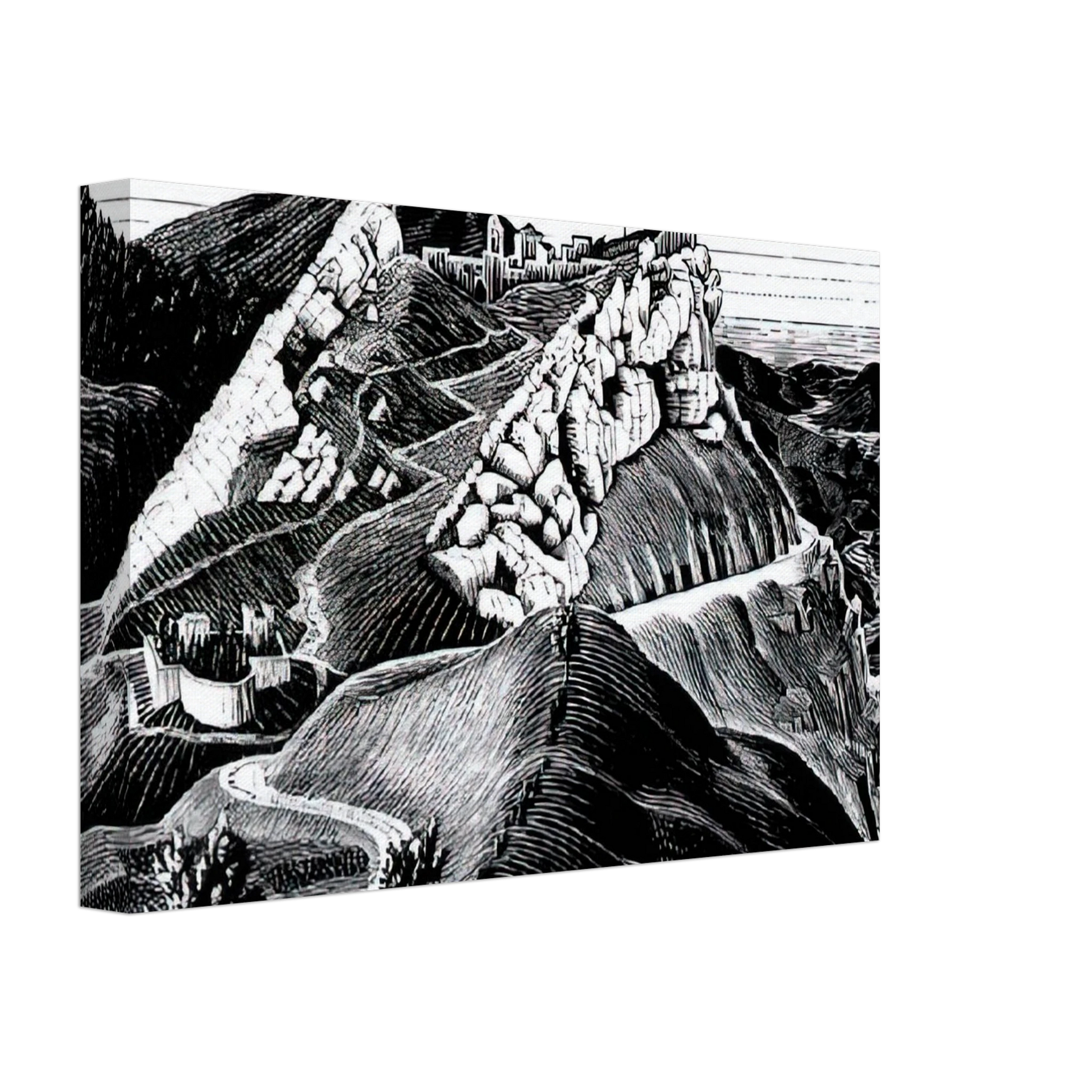 MC Escher - ESCHER (16) Canvas - 40x60 cm / 16x24 inches-canvas