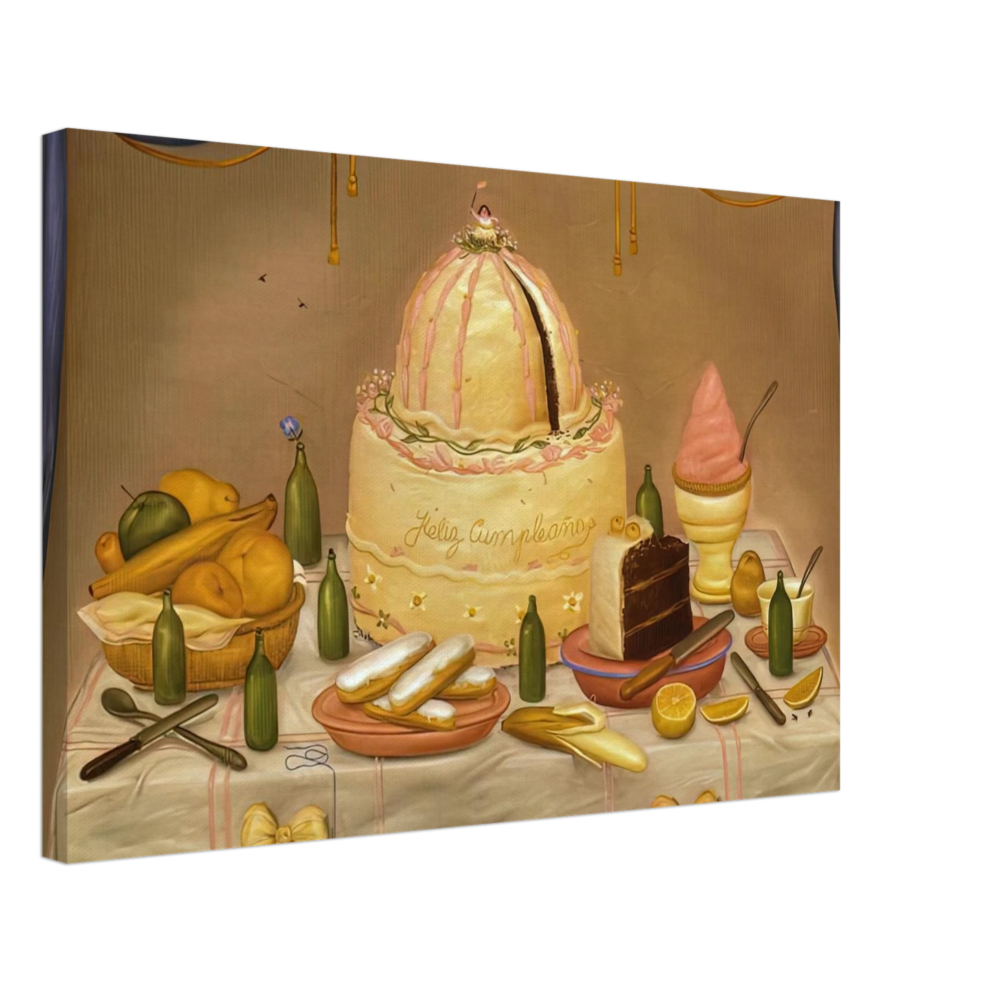 Fernando Botero - HAPPY BIRTHDAY Canvas - 40x60 cm / 16x24 inches-canvas
