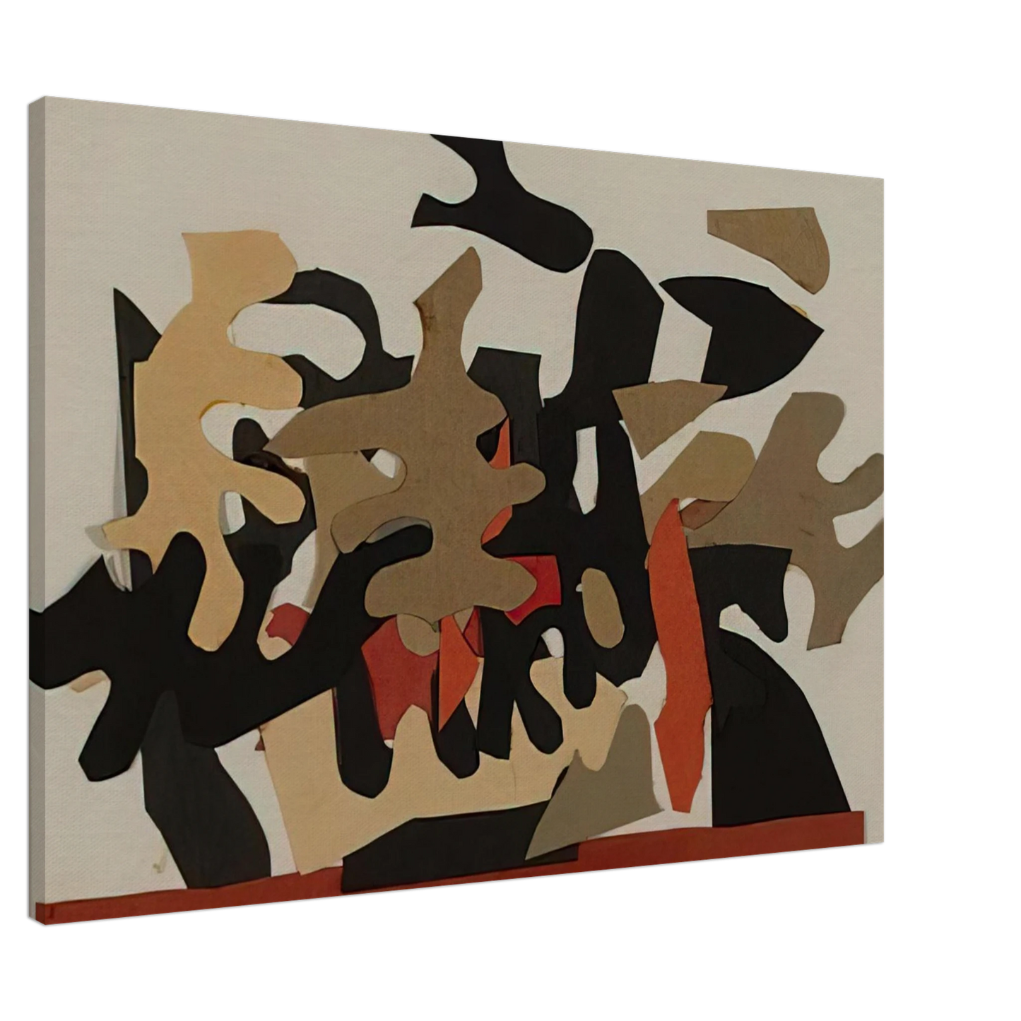 Robert Goodnough - Red Boat - 1964 Canvas - 20x30 cm / 8x12 inches-canvas