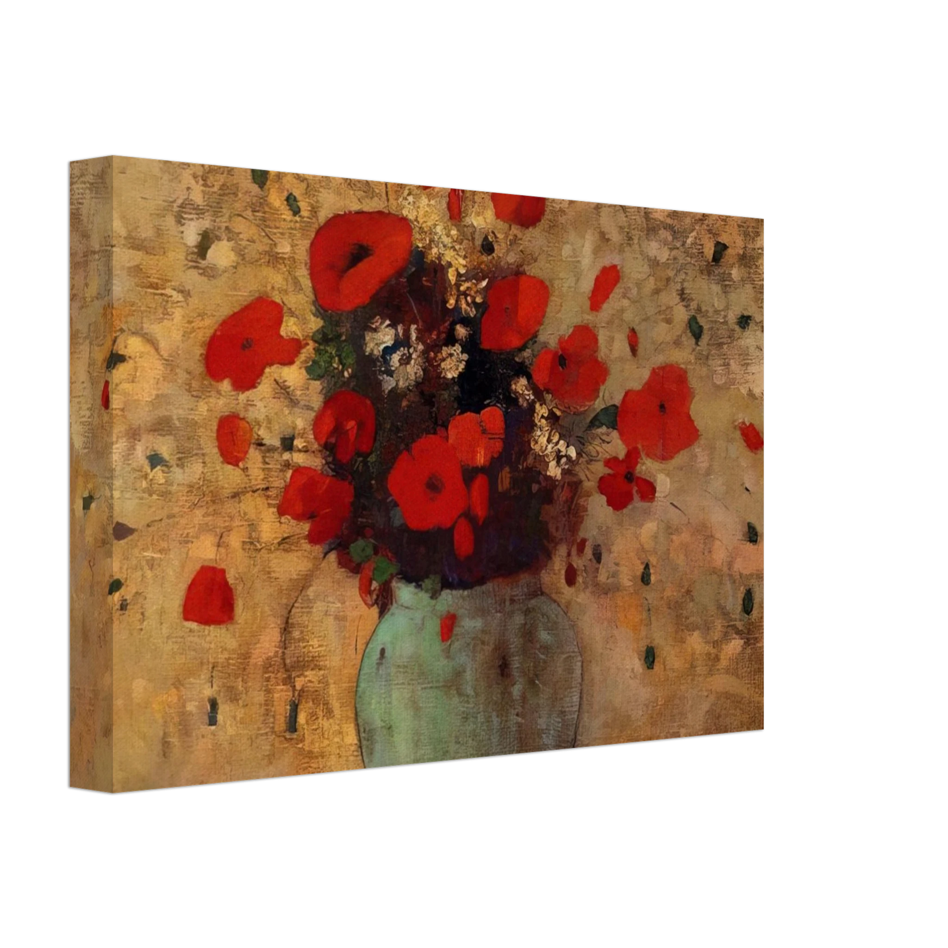 Odilon Redon - VASE OF POPPIES Canvas - 70x100 cm / 28x40 inches-canvas