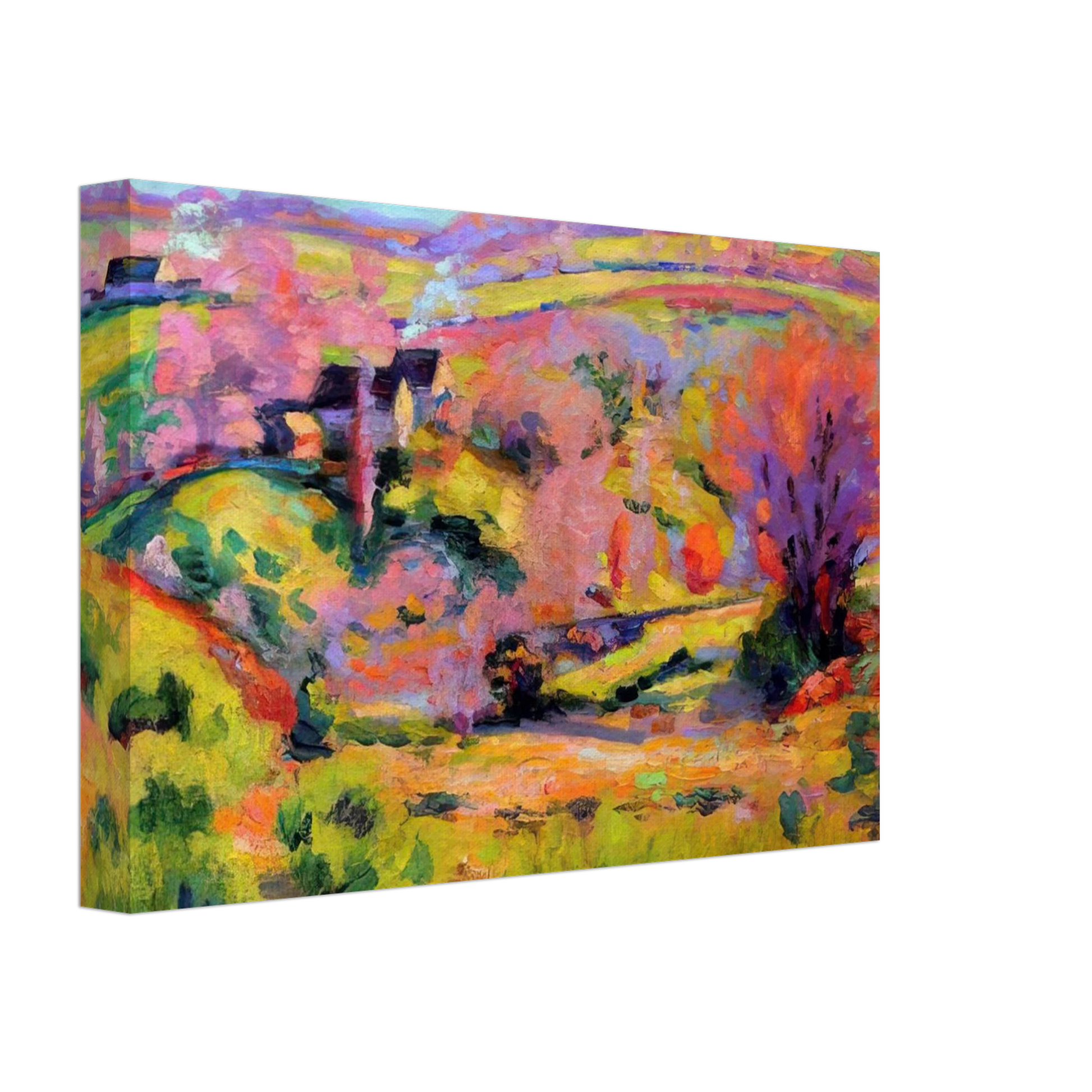 Armand Guillaumin - Landscape of Creuse at spring - Fauvism Canvas - 40x60 cm / 16x24 inches-canvas