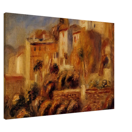 Pierre-Auguste Renoir - Houses at Cagnes Canvas - 20x30 cm / 8x12 inches-canvas