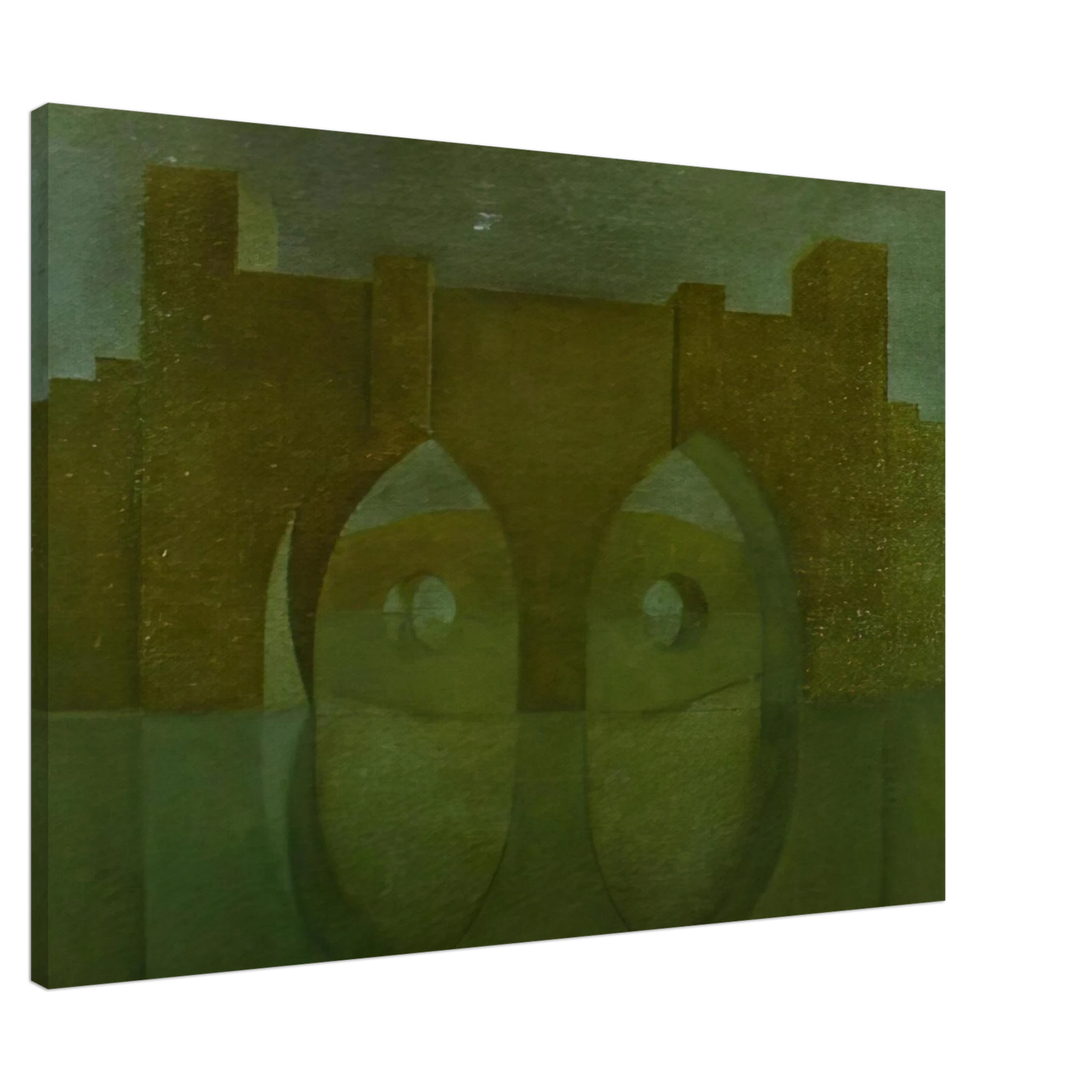 Salvador Dali - UNTITLED BRIDGE WITH REFLECTIONS SKETCH FOR A DUAL IMAGE PICTURE UNFINISHED Canvas - 20x30 cm / 8x12 inches-canvas