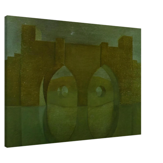 Salvador Dali - UNTITLED BRIDGE WITH REFLECTIONS SKETCH FOR A DUAL IMAGE PICTURE UNFINISHED Canvas - 20x30 cm / 8x12 inches-canvas