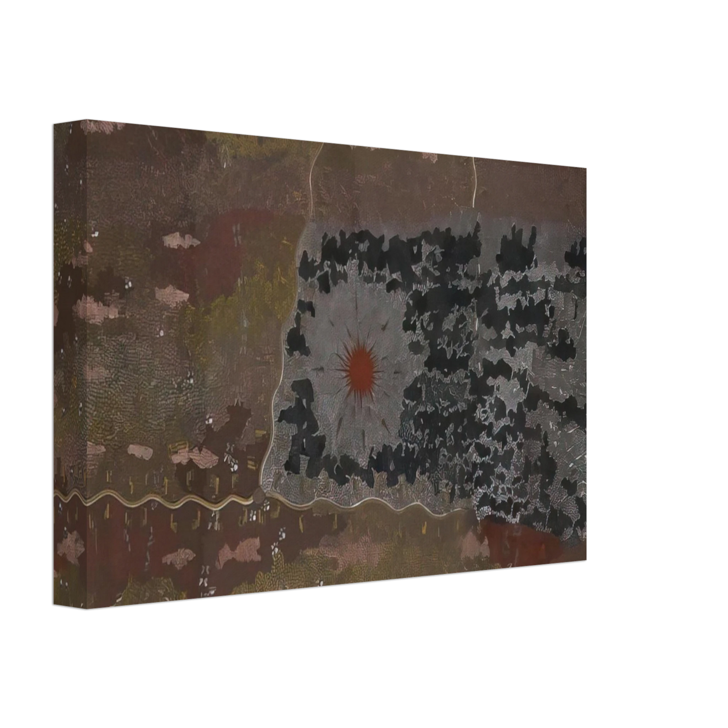 Clifford Possum Tjapaltjarri - Warlugulong - 1977 Canvas - 40x60 cm / 16x24 inches-canvas