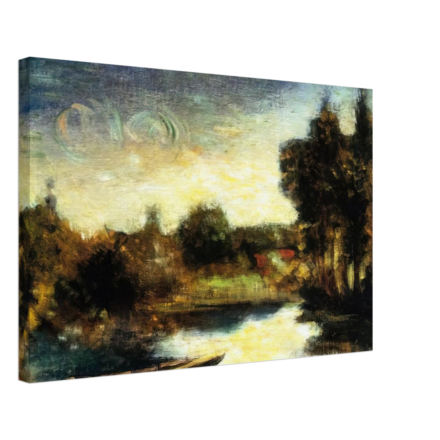 Carlo Carra - FIUMETTO 1941 Canvas - 40x60 cm / 16x24 inches-canvas