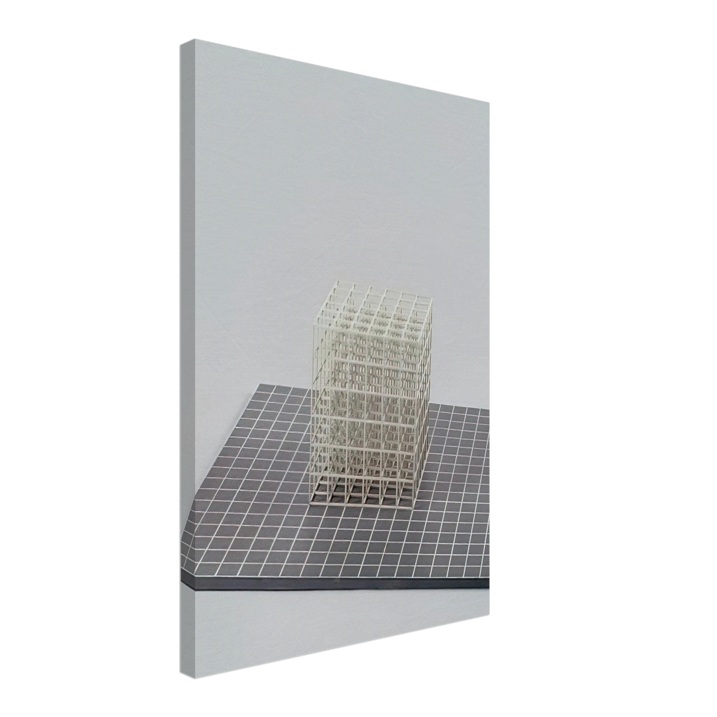 Sol LeWitt - Modular cube. Base Canvas - 70x100 cm / 28x40 inches-canvas