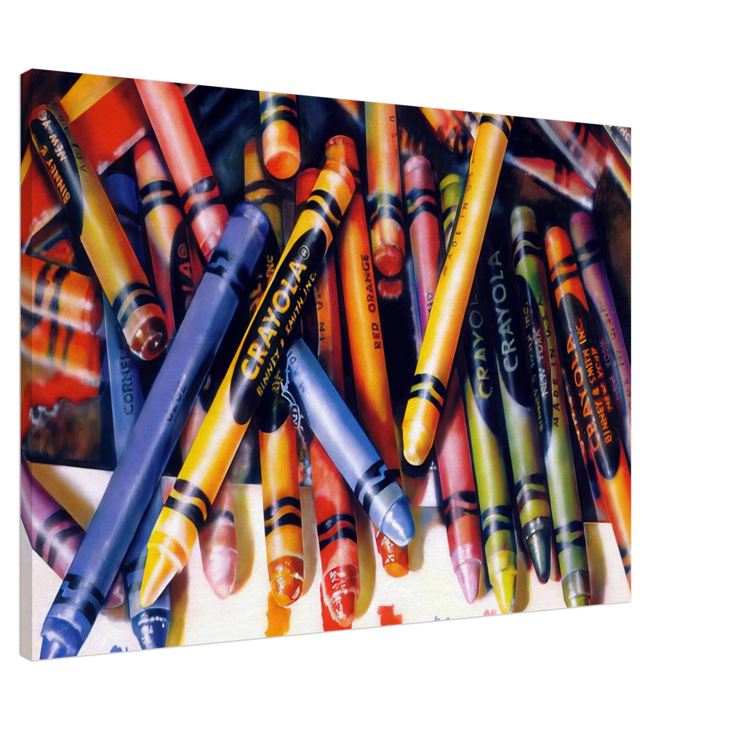 Audrey Flack - CRAYOLA 1973 Canvas - 20x30 cm / 8x12 inches-canvas