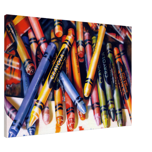 Audrey Flack - CRAYOLA 1973 Canvas - 20x30 cm / 8x12 inches-canvas