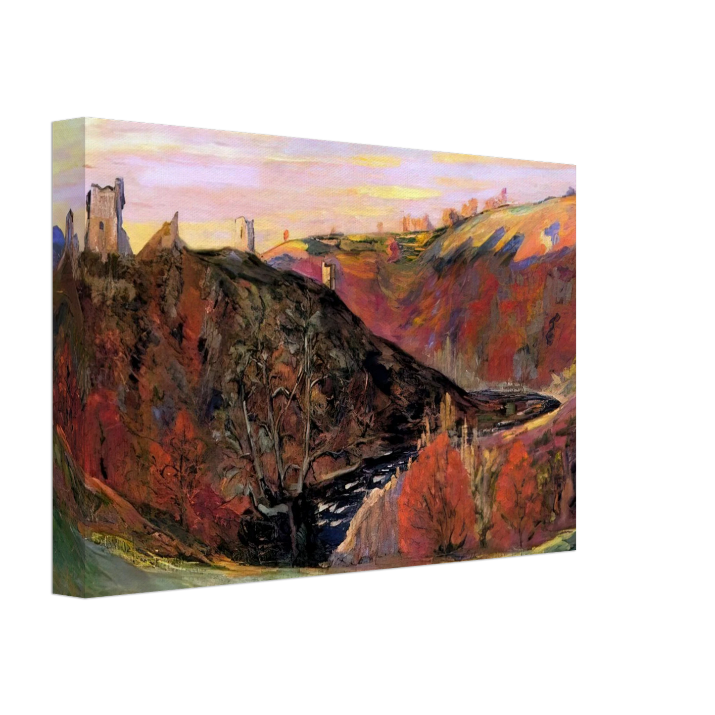 Armand Guillaumin - Sunset in Creuse - 1898 Canvas - 40x60 cm / 16x24 inches-canvas