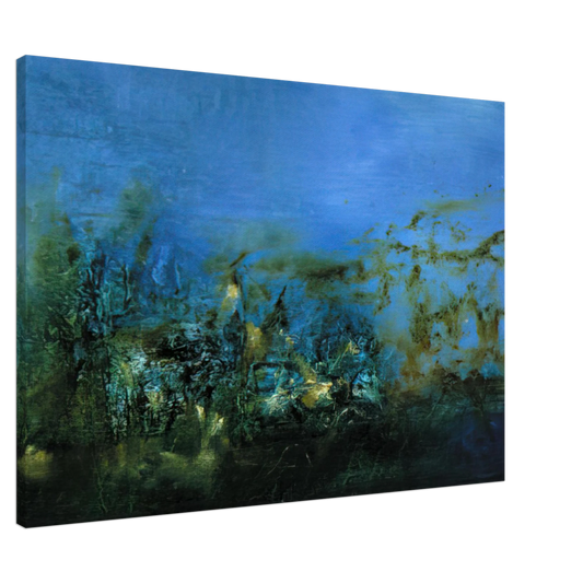 Zao Wou-Ki - 14 10 2002 2002 Canvas - 20x30 cm / 8x12 inches-canvas