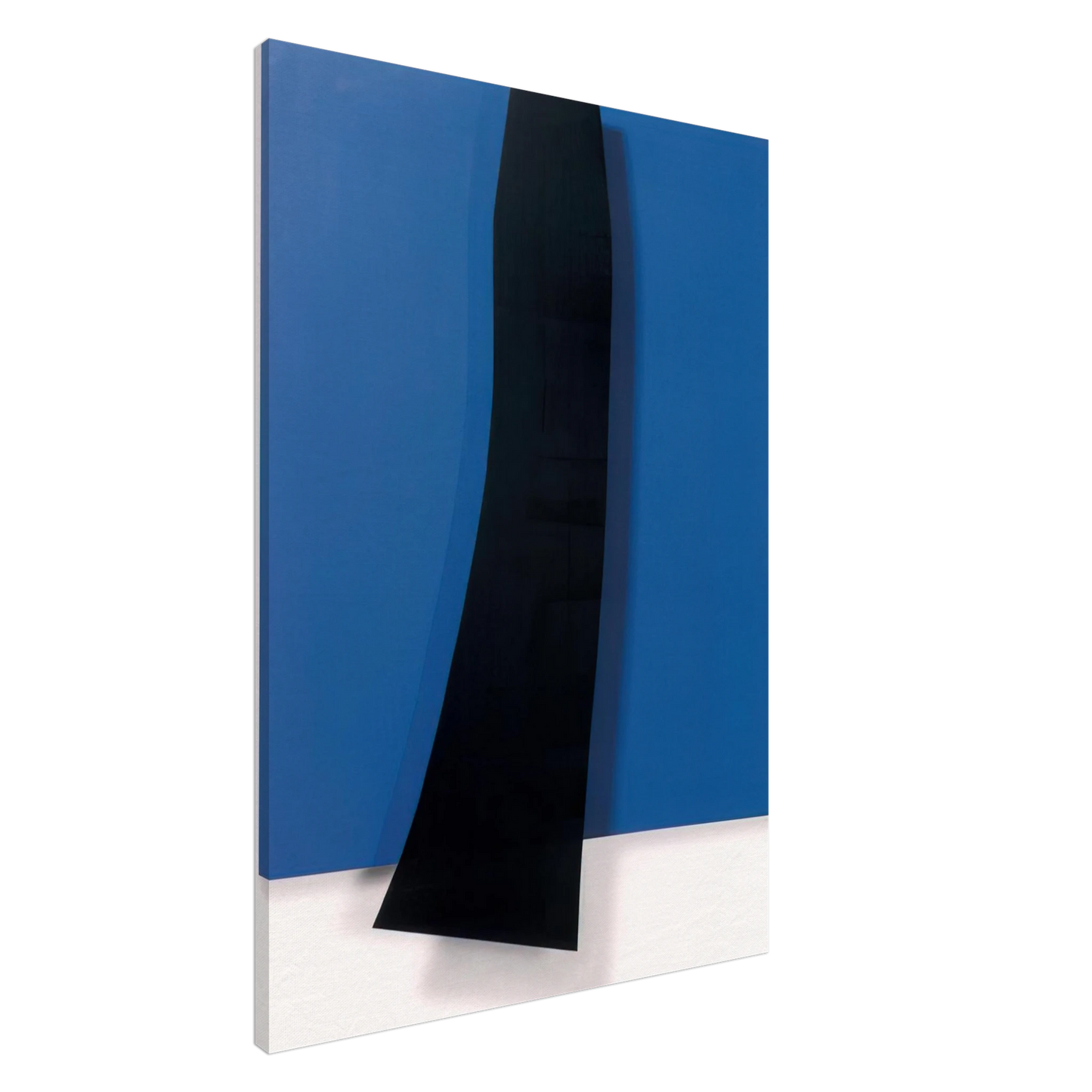 Ellsworth Kelly - Black over Blue Canvas - 20x30 cm / 8x12 inches-canvas