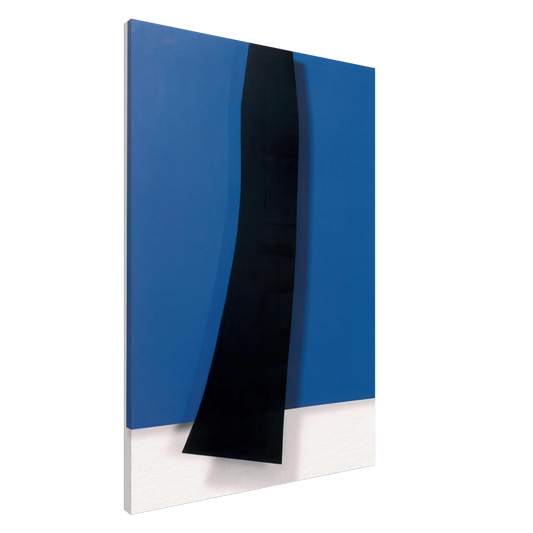 Ellsworth Kelly - Black over Blue Canvas - 20x30 cm / 8x12 inches-canvas