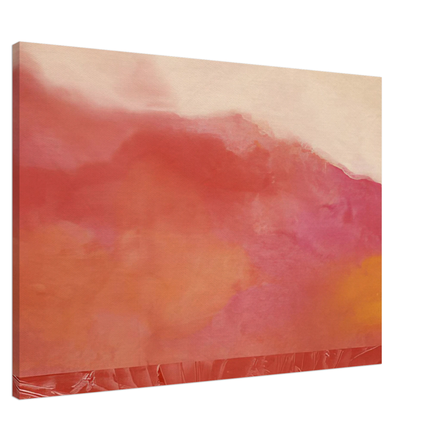 Ronnie Landfield - Red Hurricane - 1969 Canvas - 20x30 cm / 8x12 inches-canvas