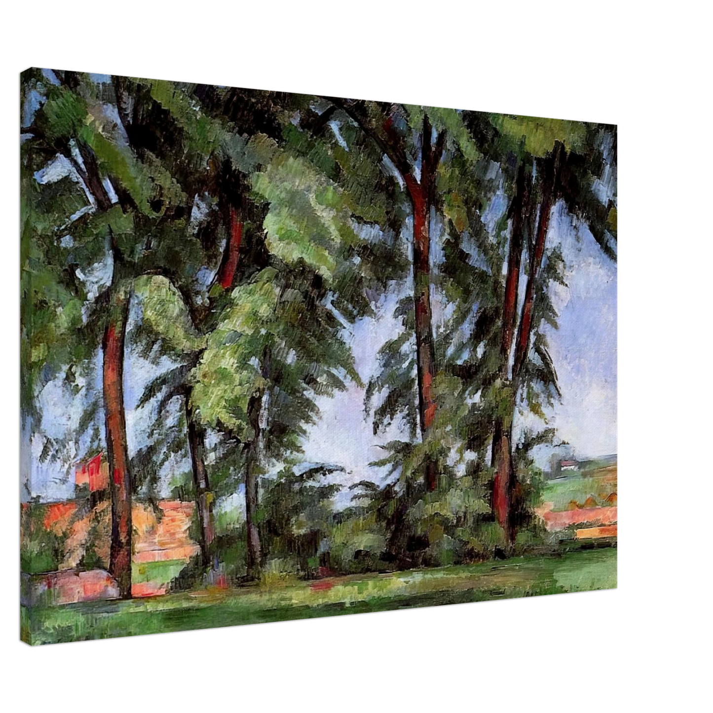 Paul Cezanne - Tall Trees at the Jas de Bouffan Canvas - Default Title-canvas