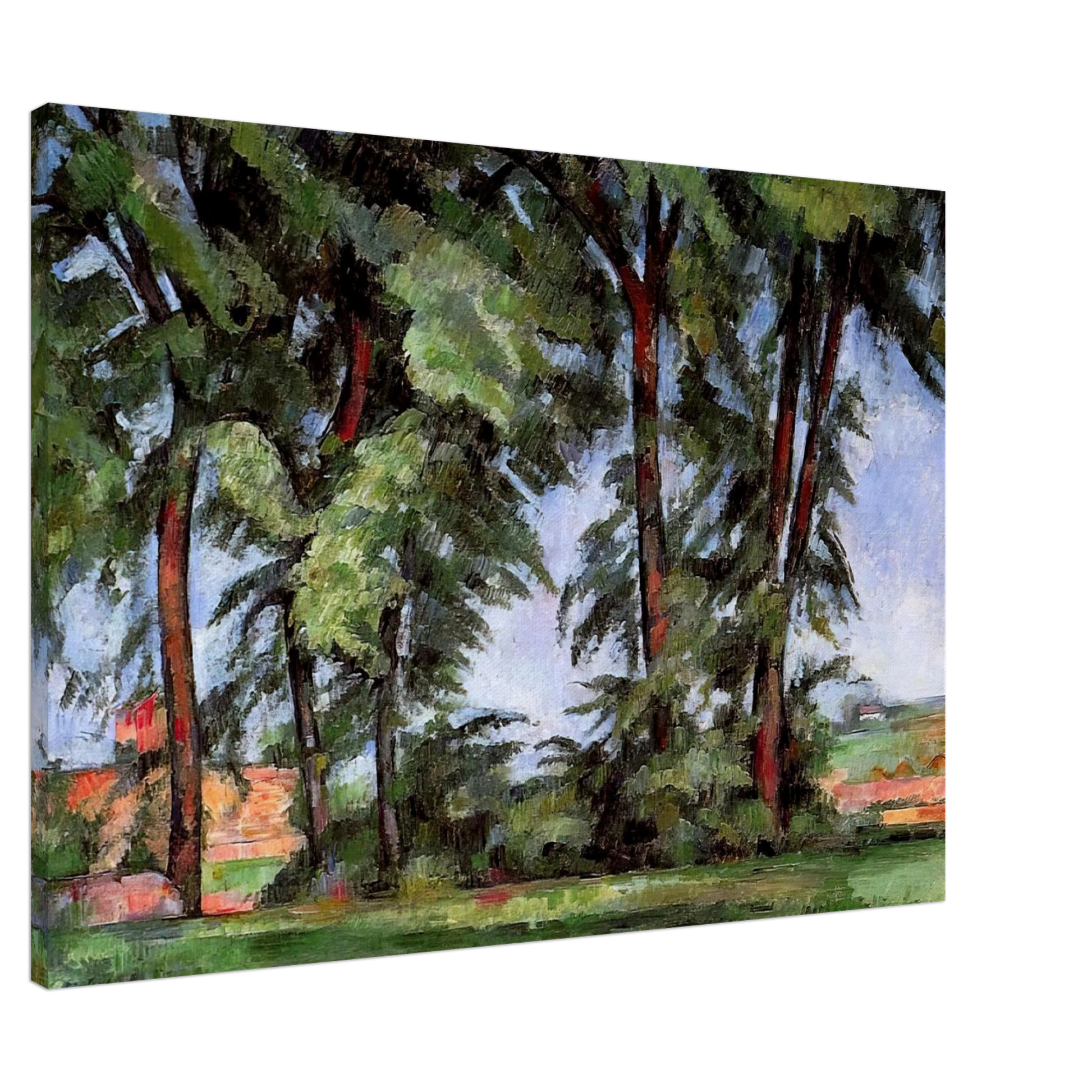 Paul Cezanne - Tall Trees at the Jas de Bouffan Canvas - Default Title-canvas