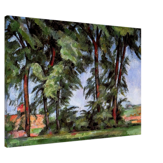 Paul Cezanne - Tall Trees at the Jas de Bouffan Canvas - Default Title-canvas