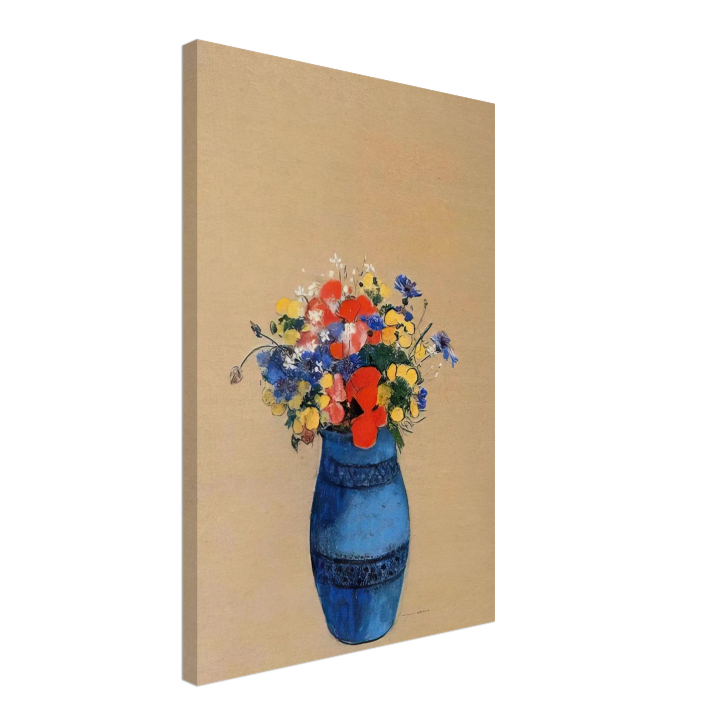 Odilon Redon - VASE OF FLOWERS 6 Canvas - 40x60 cm / 16x24 inches-canvas