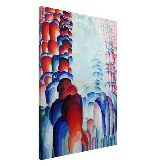 Frantisek Kupka - Hindu Motif, or Graduated Red Canvas - 20x30 cm / 8x12 inches-canvas