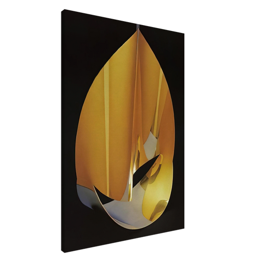 Max Bill - Area of a pentagon in space with plain circumference - 1977 Canvas - 20x30 cm / 8x12 inches-canvas