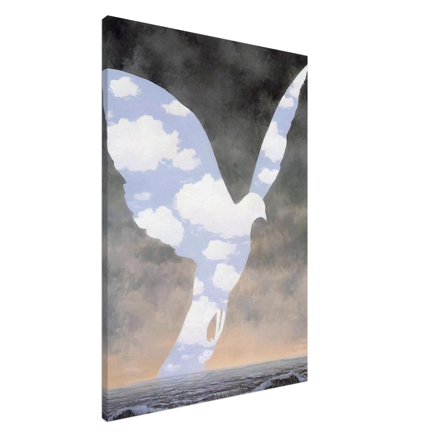 Rene Magritte - THE BIG FAMILY 1963 Canvas - 20x30 cm / 8x12 inches-canvas