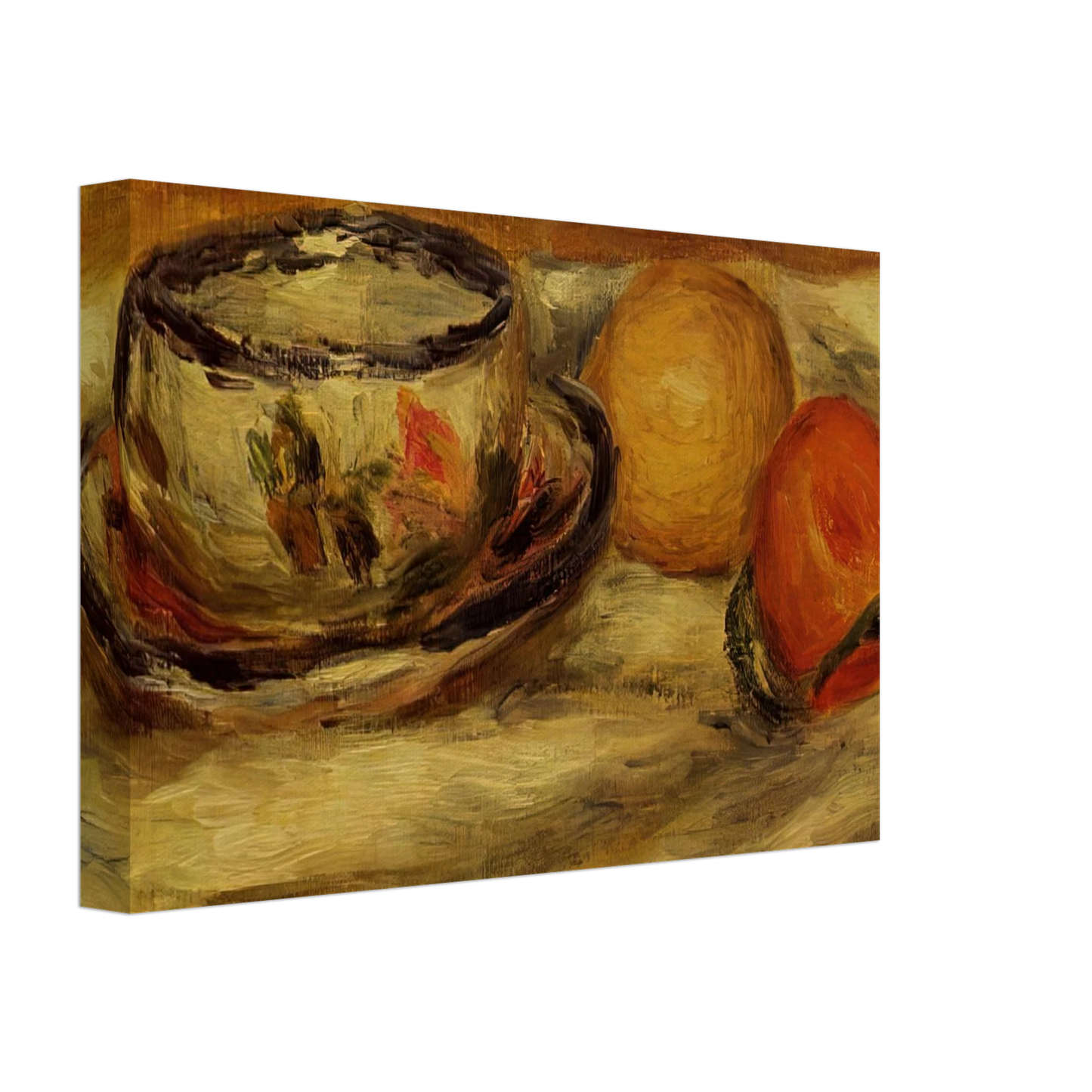 Pierre-Auguste Renoir - Cup, Lemon and Tomato Canvas - 40x60 cm / 16x24 inches-canvas