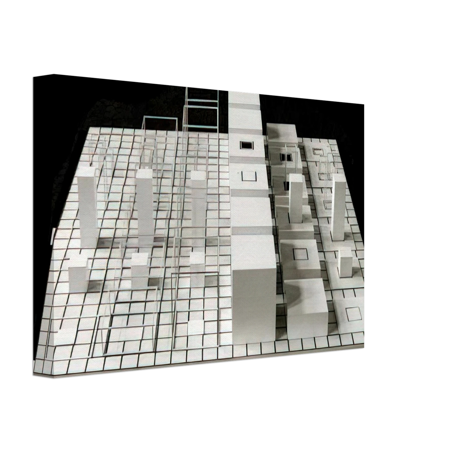 Sol LeWitt - Serial Project #1 ABCD Canvas - 40x60 cm / 16x24 inches-canvas