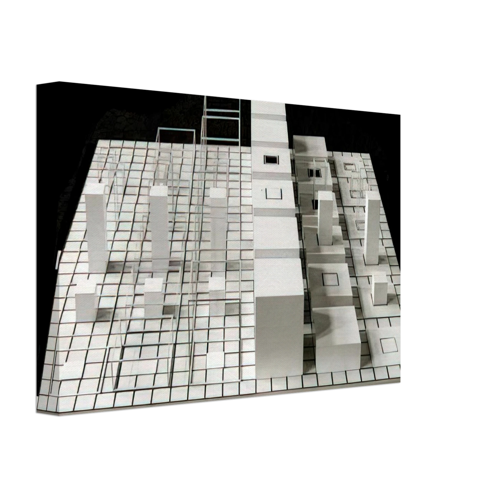 Sol LeWitt - Serial Project #1 ABCD Canvas - 40x60 cm / 16x24 inches-canvas