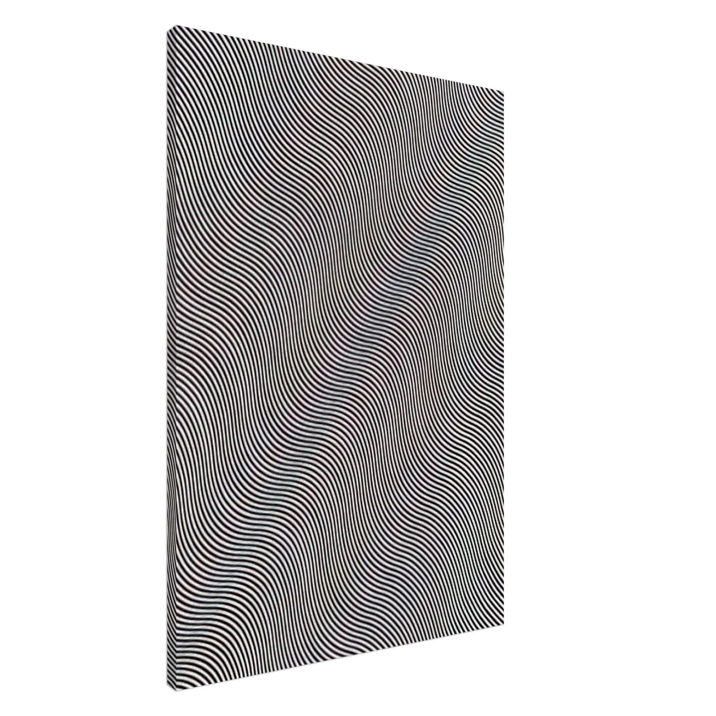 Bridget Riley - UNTITLED DIAGONAL CURVE 1966 Canvas - 20x30 cm / 8x12 inches-canvas