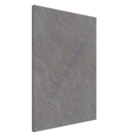 Bridget Riley - UNTITLED DIAGONAL CURVE 1966 Canvas - 20x30 cm / 8x12 inches-canvas