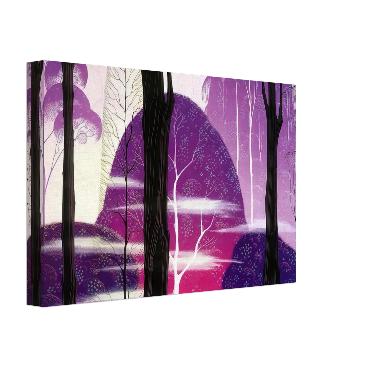 Eyvind Earle - Purple Dawn Canvas - 40x60 cm / 16x24 inches-canvas