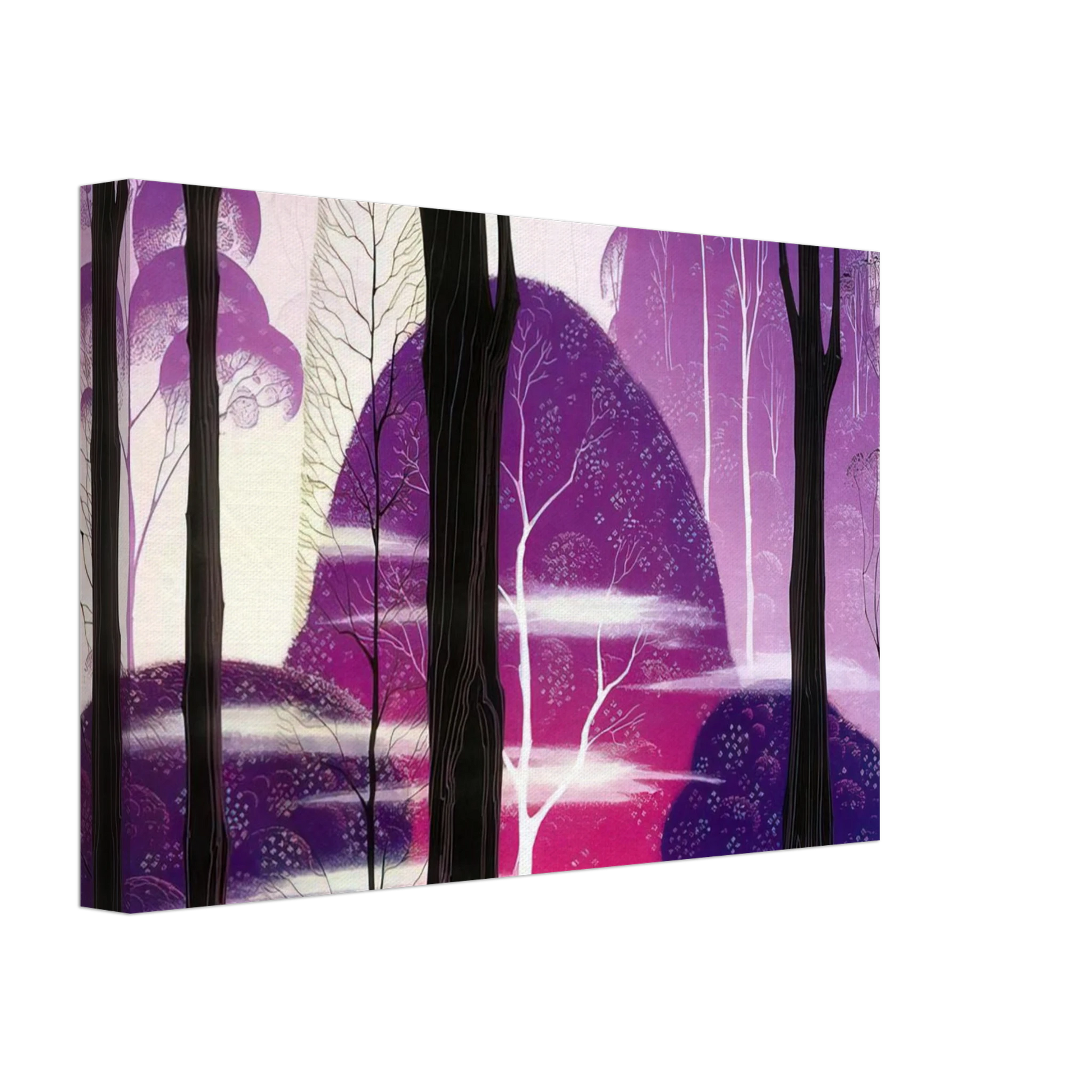 Eyvind Earle - Purple Dawn Canvas - 40x60 cm / 16x24 inches-canvas