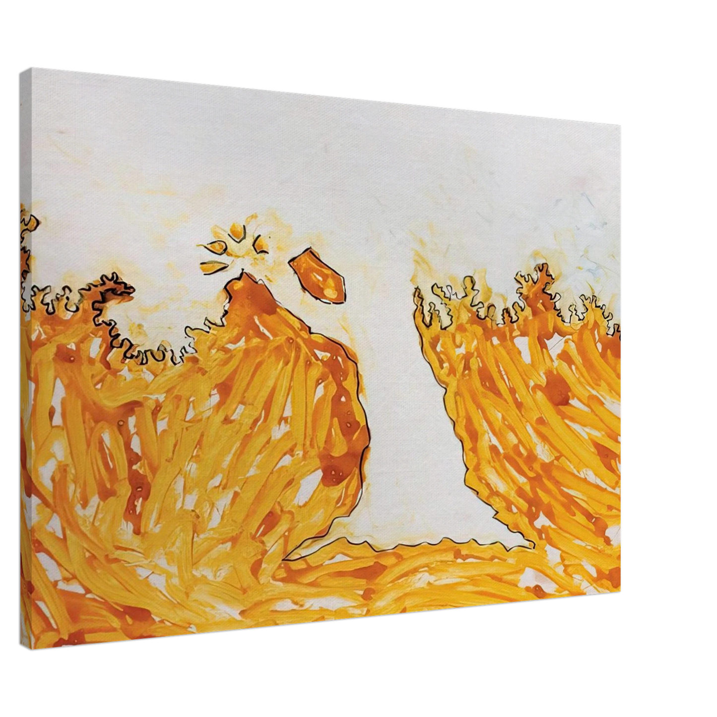 Mario Schifano - L'arbre en automne - Art Informel Canvas - 20x30 cm / 8x12 inches-canvas