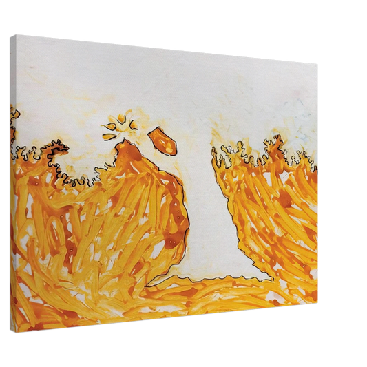 Mario Schifano - L'arbre en automne - Art Informel Canvas - 20x30 cm / 8x12 inches-canvas