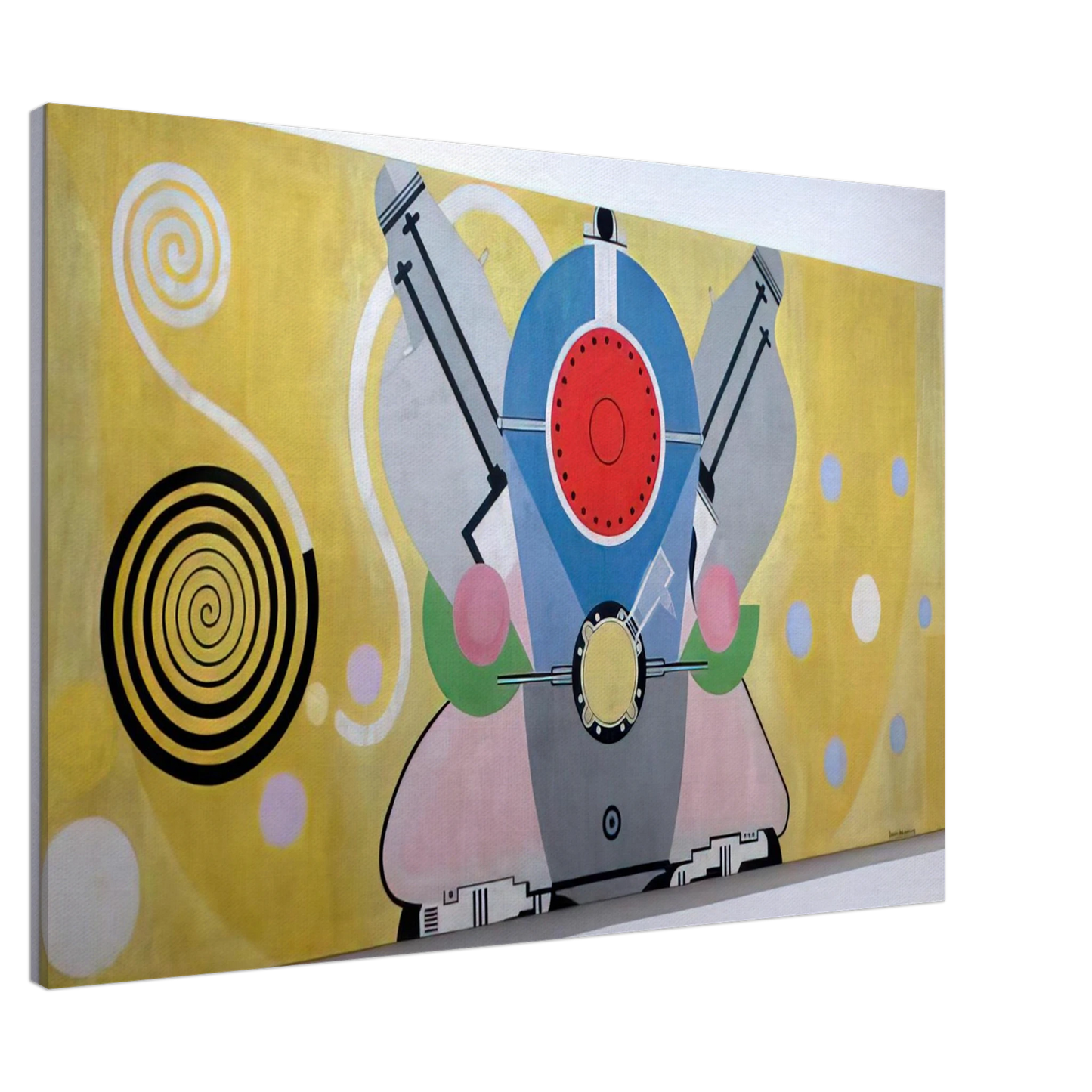 Sonia Delaunay - MOTEUR D AVION DECORATION POUR LE PALAIS DE L AIR EXPOSITION INTERNATIONALE DES ARTS ET DES 1937 Canvas - 20x30 cm / 8x12 inches-canvas