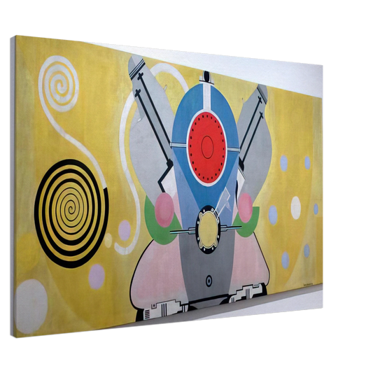 Sonia Delaunay - MOTEUR D AVION DECORATION POUR LE PALAIS DE L AIR EXPOSITION INTERNATIONALE DES ARTS ET DES 1937 Canvas - 20x30 cm / 8x12 inches-canvas