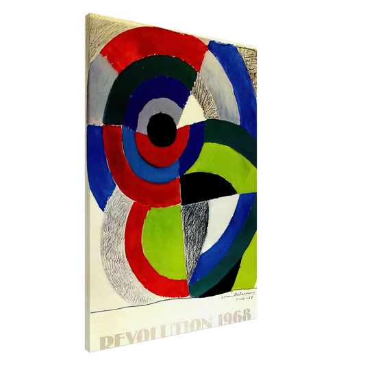 Sonia Delaunay - REVOLUTION AFFICHE Canvas - 20x30 cm / 8x12 inches-canvas