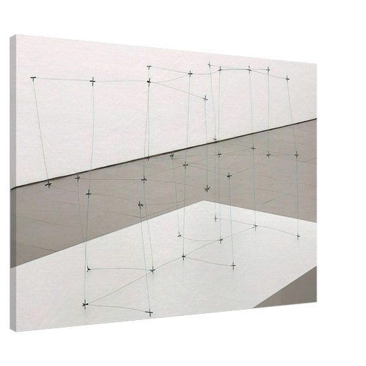 Gego - Reticularea cuadrada horizontal 7110 - 1971 Canvas - 20x30 cm / 8x12 inches-canvas