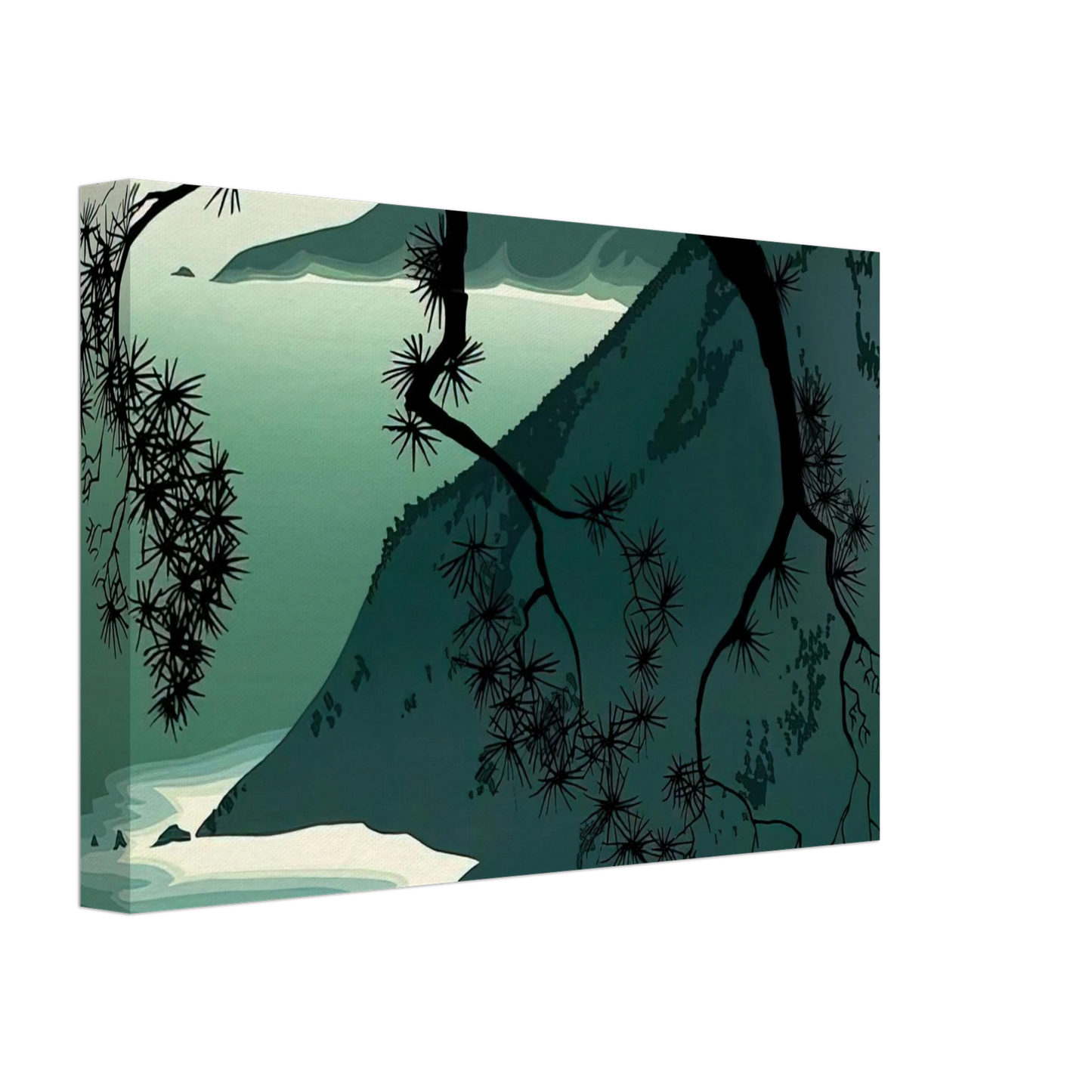 Eyvind Earle - Quiet Evening Canvas - 40x60 cm / 16x24 inches-canvas